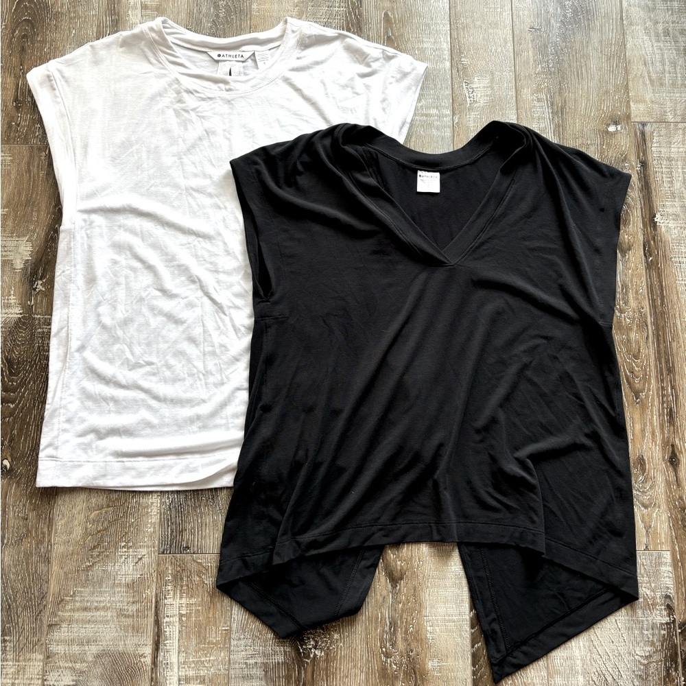 Athleta shirts • Black • White • Excellent condition • Size small